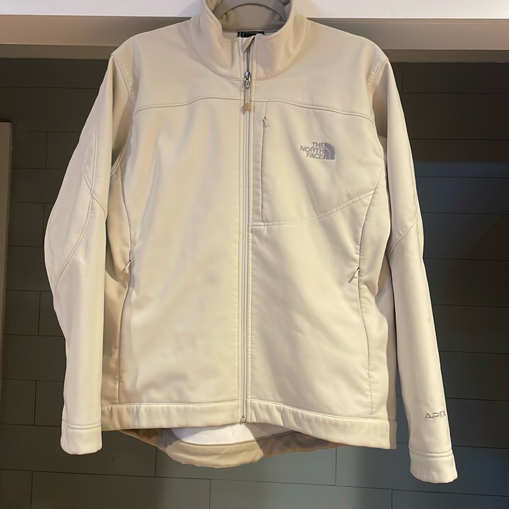 North Face ivory softshell jacket